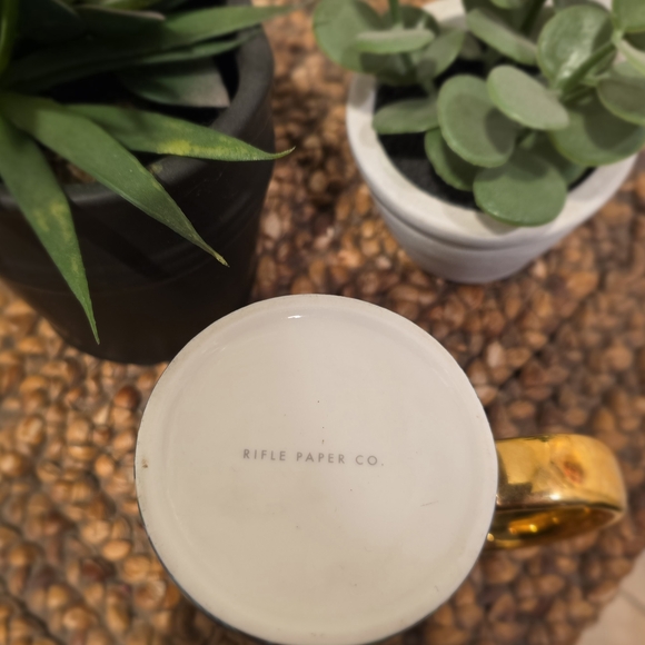 Elegant Rifle PaperCo. Peacock Mug with Gold Handle - Picture 3 of 4